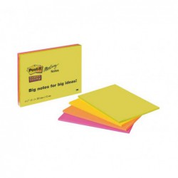 PACK 4 BLOCS NOTAS REPOSICIONABLES POST-IT® SUPER STICKY 20,3x15,2cm