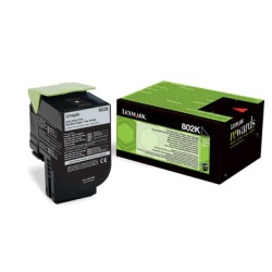 CARTUCHO TÓNER NEGRO ORIGINAL LEXMARK 802K RETORNABLE