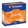 PACK 5 DVD-R VERBATIM 16X 4.7GB ADVANCED AZO