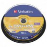 BOBINA 10 DVD RW  VERBATIM 4X 4.7GB ADVANCED