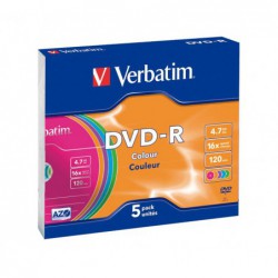 SLIM CASE 5 DVD-R VERBATIM...