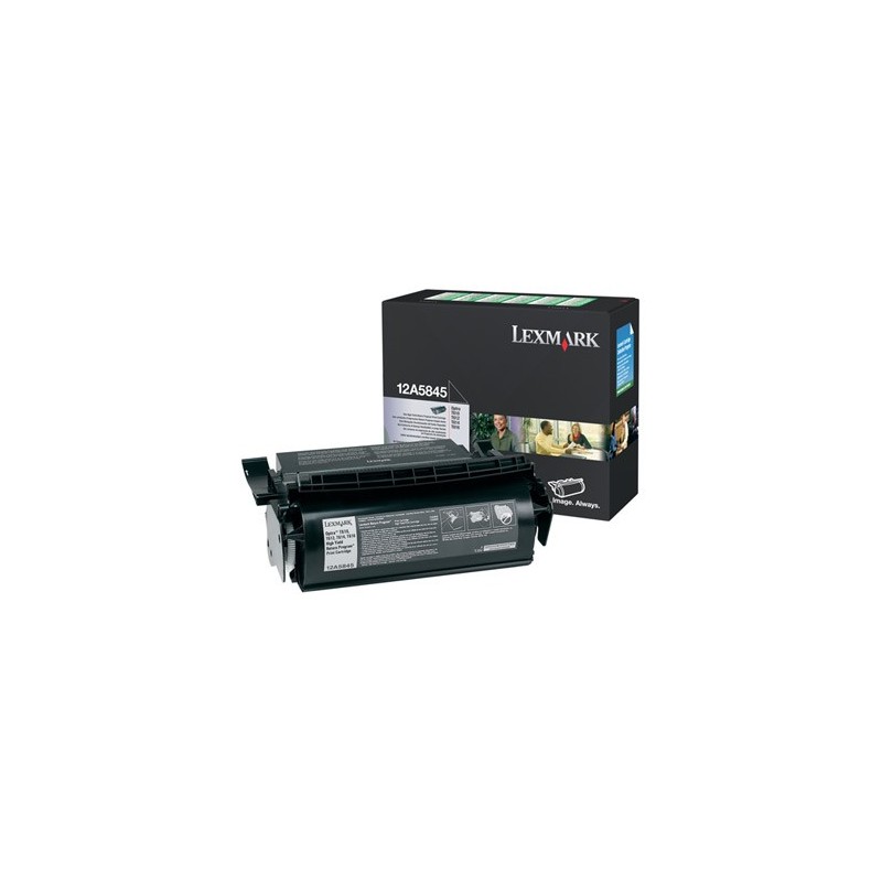 TÓNER ORIGINAL NEGRO ALTO RENDIMIENTO LEXMARK 12A5845