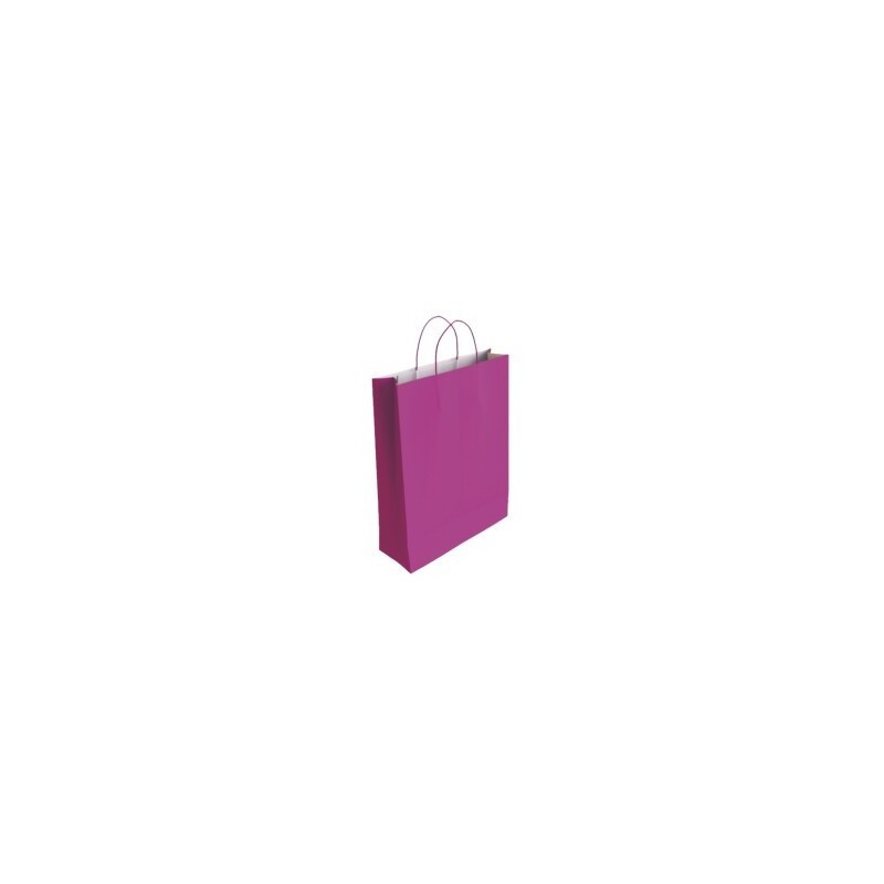 BOLSA DE PAPEL PARA REGALOS BISMARK FUCSIA S 24X10X32CM