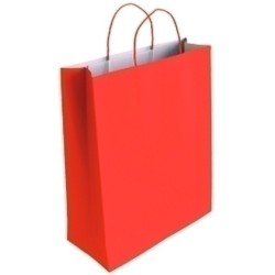 BOLSA PAPEL CELULOSA BLANCA 40X46CM ROJO P25