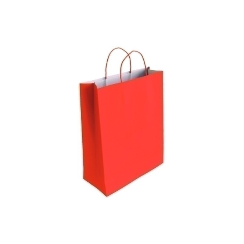 BOLSA PAPEL CELULOSA BLANCA 40X46CM ROJO P25