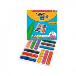 SCHOOLPACK 144 LÁPICES DE CERA BIC KIDS PLASTIDECOR TRIANGLE