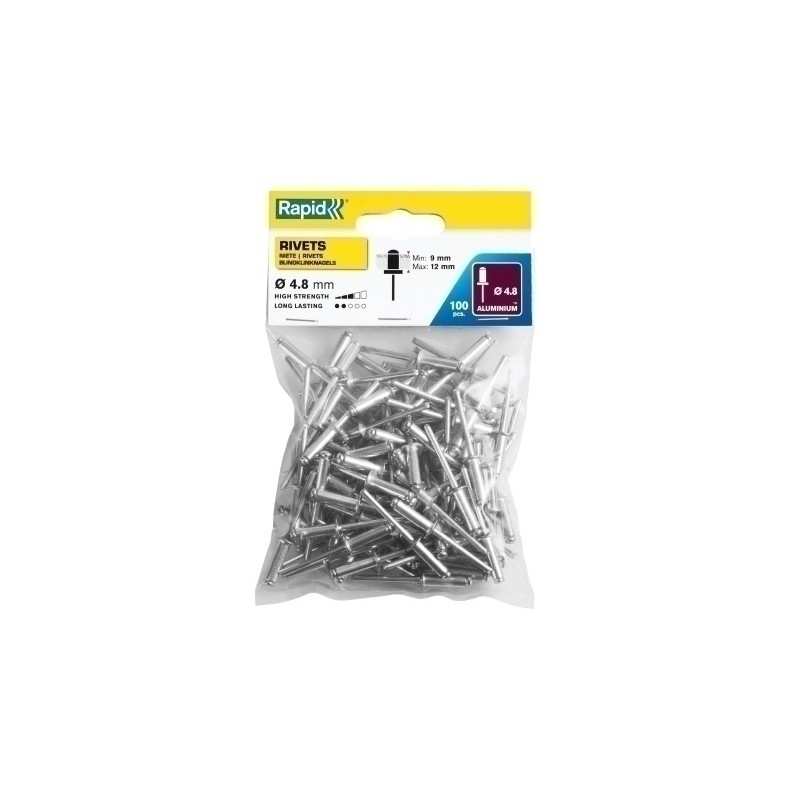 REMACHES Ø4,8/16 ALUMINIO PAQUETE 100 UDS RAPID
