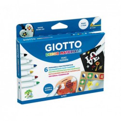 ESTUCHE 6 ROTULADORES GIOTTO DECOR MATERIALS