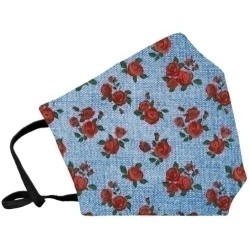 MASCARILLA REUTILIZABLE ROSES DENIM