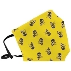 MASCARILLA REUTILIZABLE SKULL AMARILLO