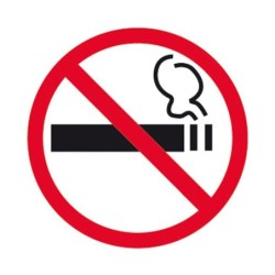 SEÑAL PROHIBIDO FUMAR 114X114MM APLI 845