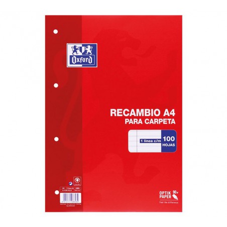 RECAMBIO OXFORD CLASSIC A4 100h HORIZONTAL