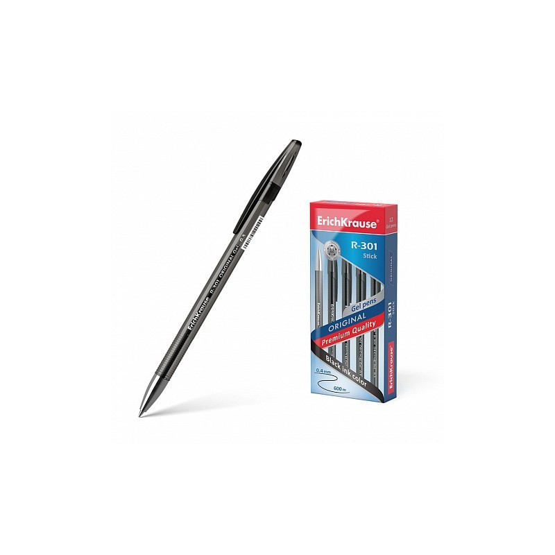 BOLÍGRAFO GEL NEGRO R-301 ERICHKRAUSE