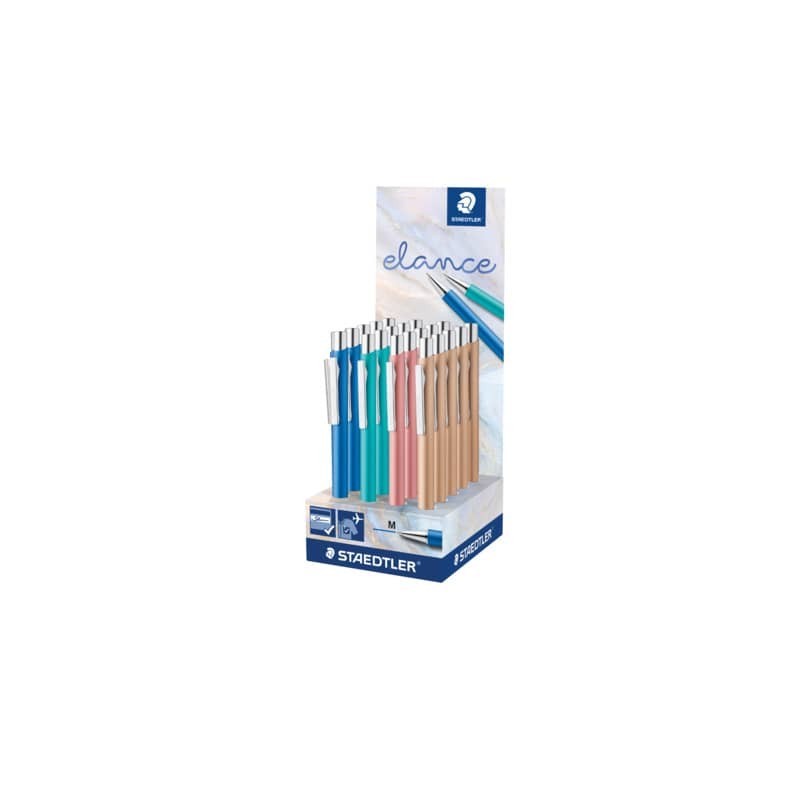 BOLÍGRAFO STAEDTLER ELANCE AZUL RETRÁCTIL 20 UDS 421 45CA20