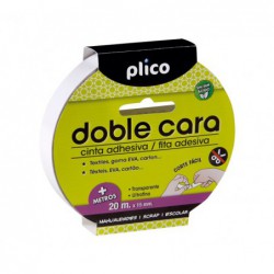 CINTA ADHESIVA PLICO DOBLE CARA 15mm x 20m