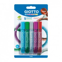 BLÍSTER 5 TUBOS PEGAMENTO GIOTTO GLITTER STRASS