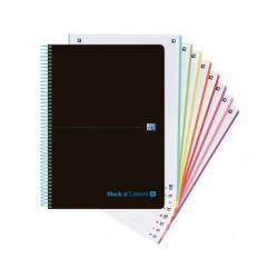 CUADERNO OXFORD "EUROPEANBOOK 8 BLACK N'COLOURS" A4+ 160h