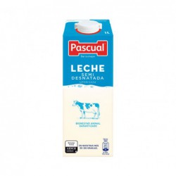 CAJA 6 BRICKS LECHE PASCUAL SEMIDESNATADA 1L