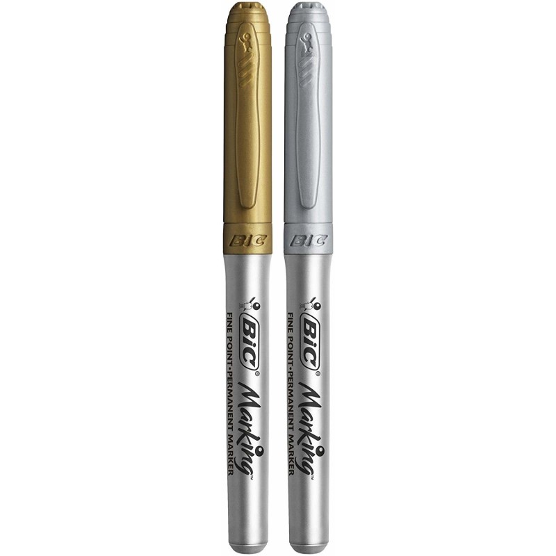 MARCADORES BIC 900341 PERMANENTES ORO Y PLATA PACK 24