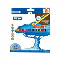 CAJA 24 LÁPICES MILAN ACUAREABLES TRIANGULAR