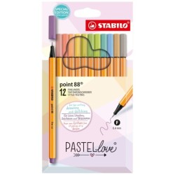 ESTUCHE 12 ROTULADORES STABILO POINT 88 SURTIDOS