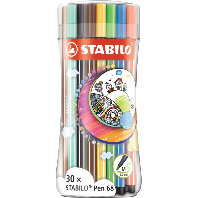 SET 30 ROTULADORES STABILO POINT 68 SLEEVE
