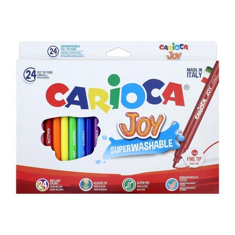 ROTULADORES PUNTA FINA 24 COLORES CARIOCA JOY