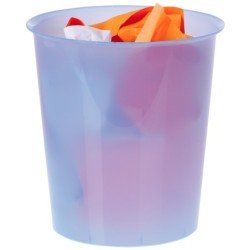 CUBO BASURA ARCHIVO 2000 POLIPROPILENO AZUL TRASLÚCIDO 18L