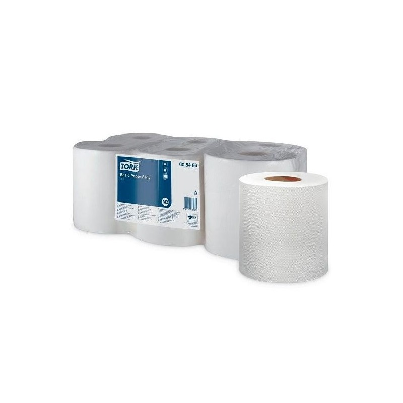 PAPEL SECAMANOS TORK 2 CAPAS PACK 6 ROLLOS 500 HOJAS