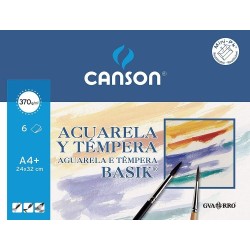 MINIPACK PROMO ACUARELA BASIK 24X32 370G 6H +20% GUARRO CANSON