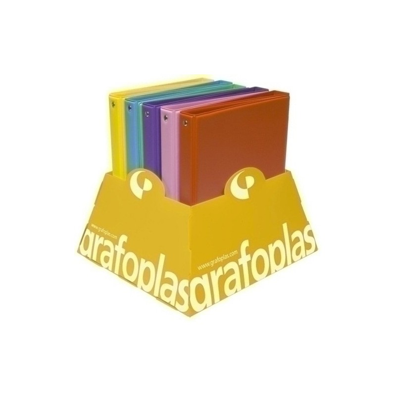 CARPETA 4º 4 ANILLAS 6 COLORES PVC GRAFOPLAS