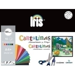 CARTULINA A4+ SURTIDO IRIS MINI PACK 10 CANSON