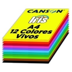 CARTULINA IRIS A4 185G PACK 120 COLORES VIVOS CANSON