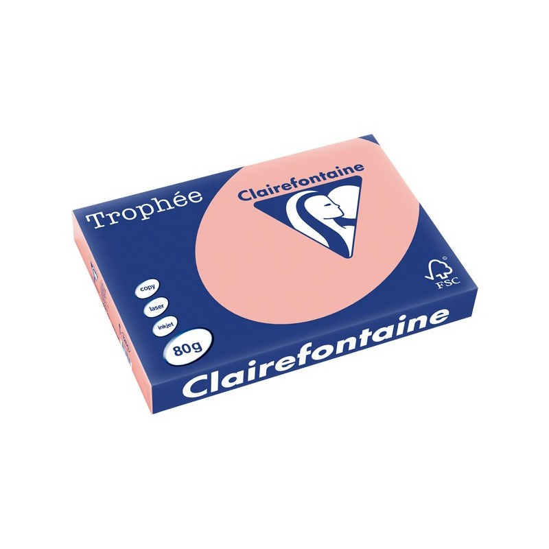 PAPEL COLOR A3 80G 500H MELOCOTÓN CLAIREFONTAINE TROPHÉE