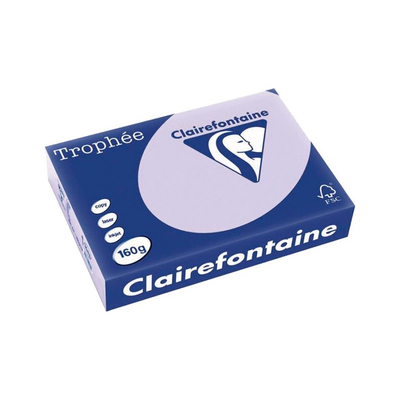 PAPEL COLOR A4 160G 250H LAVANDA TROPHÉE CLAIREFONTAINE