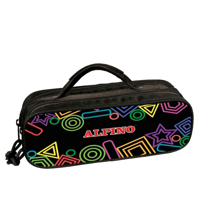 PORTATODO ALPINO NEGRO MULTICOLOR 3 COMPARTIMENTOS