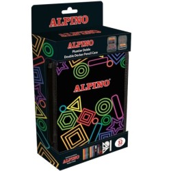 PORTATODO ALPINO PLUMIER ESCOLAR DOBLE BLACK