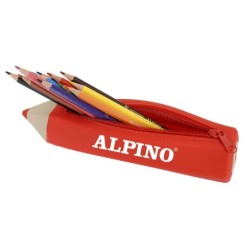 PORTATODO SOFT CON 12 LÁPICES DE COLOR ALPINO