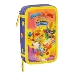 PLUMIER DOBLE 28 PIEZAS SUPERTHINGS SAFTA