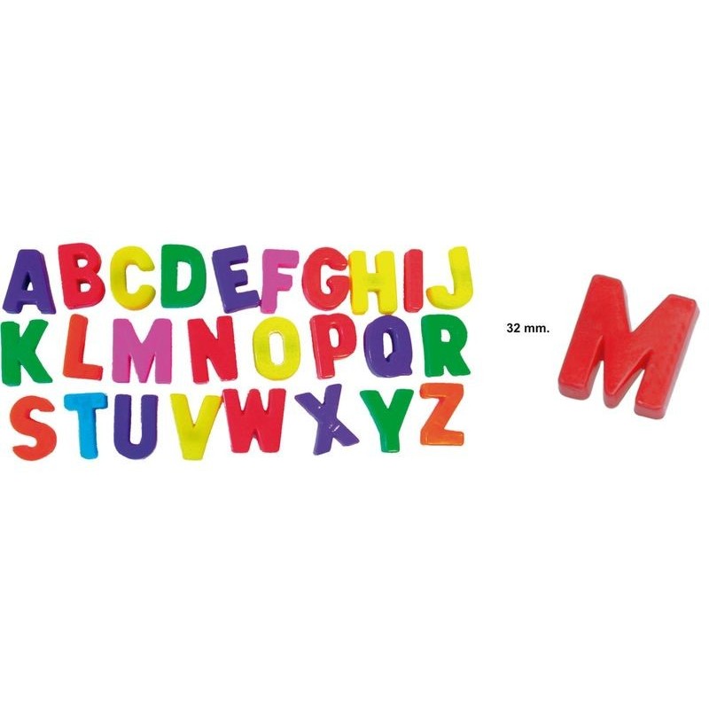 BOTE LETRAS MAYÚSCULAS MAGNÉTICAS 165 PZS MINILAND