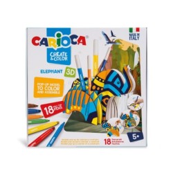 POP-UP COLORING CARIOCA ELEPHANT 3D