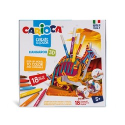 POP-UP COLORING CARIOCA KANGAROO 3D