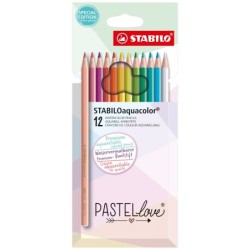 ESTUCHE 12 LÁPICES ACUARELABLES STABILO AQUACOLOR