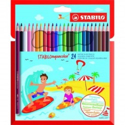ESTUCHE 24 LÁPICES ACUARELABLES STABILO AQUACOLOR