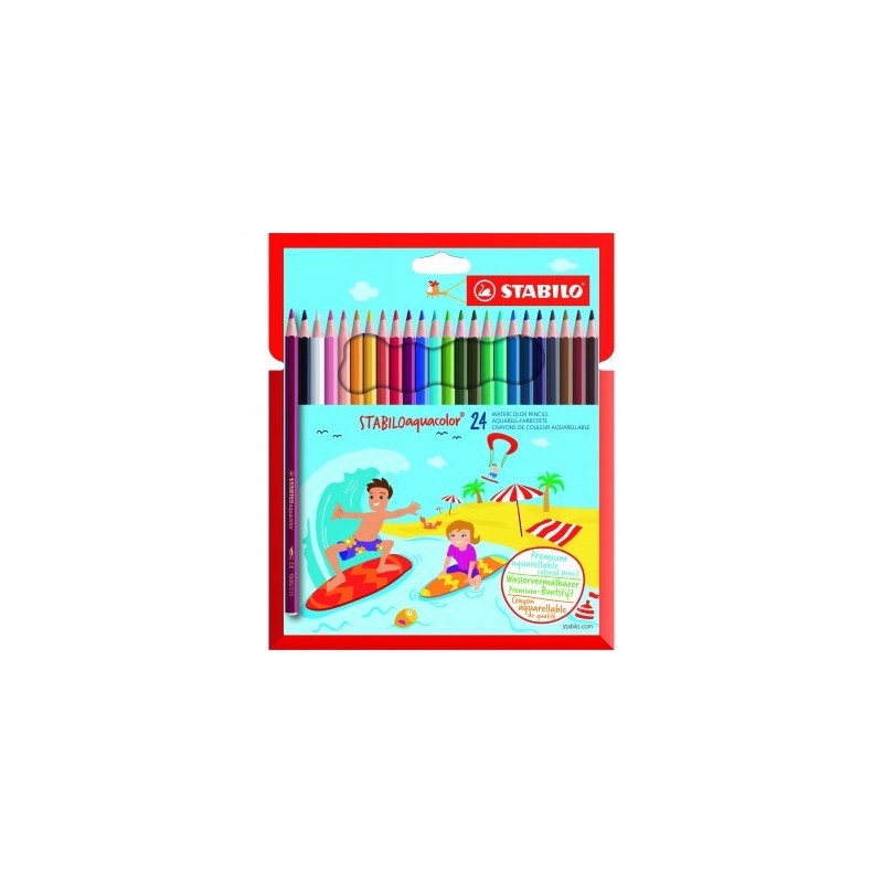 ESTUCHE 24 LÁPICES ACUARELABLES STABILO AQUACOLOR