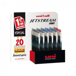 EXPOSITOR 36 BOLÍGRAFOS UNI-BALL JETSTREAM SPORT SXN-150