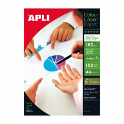 PAQUETE 100h PAPEL APLI GLOSSY 160gr