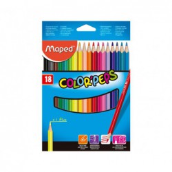 ESTUCHE 18 LÁPICES DE COLORES MAPED COLOR'PEPS