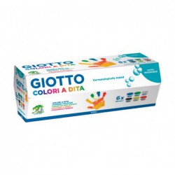 ESTUCHE 6 BOTES PINTURA DE DEDOS GIOTTO 100ml