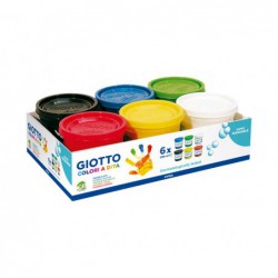 ESTUCHE 6 BOTES PINTURA DE DEDOS GIOTTO 200ml